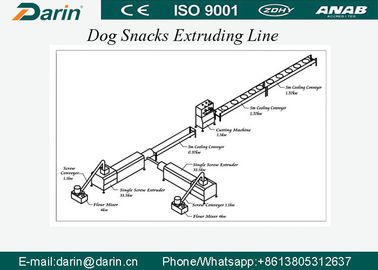 SUS304 المواد الكلب وجبات خفيفة / بيت يعامل الكلب الغذاء الطارد آلة مع ويج المحرك