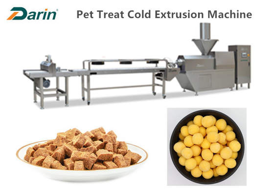 خط إنتاج أغذية معالجة الحيوانات الأليفة المتشنجة المصنوعة من الفولاذ المقاوم للصدأ 300-500 كجم / ساعة