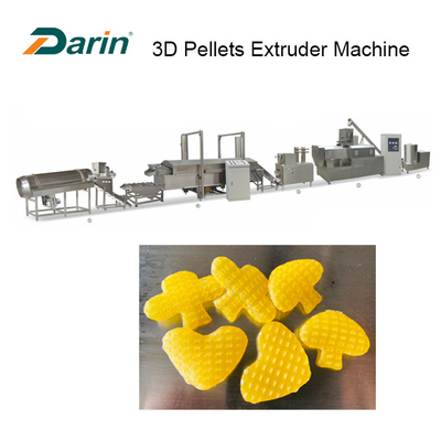 3D Pellets Fryer Snack Extruder Machine 100-150kg / Hr