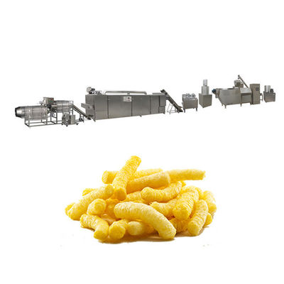 سيمنز PLC Chocos Cereals Corn Puff Snack Machine مع شاشة تعمل باللمس