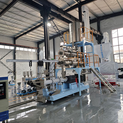 PLC Control 5ton 150kg / Hr Pet Food Extruder Machine For Dog يعامل