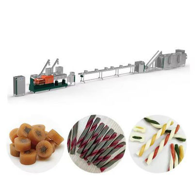 الكلب العناية بالأسنان مضغ أغذية الحيوانات الأليفة خط إنتاج واحد الطارد الفولاذ المقاوم للصدأ