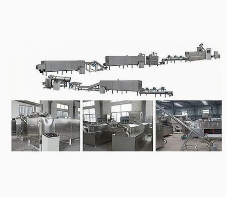300 - 350kg / h كورن فليكس يعالج خط، نفخة وجبة خفيفة باثق آلة
