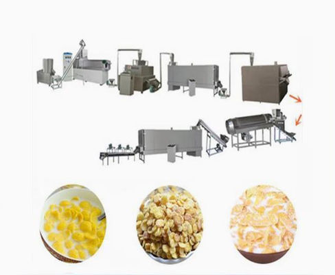 خط معالجة رقائق الذرة الغذائية عالية مع نظام التحكم في PLC