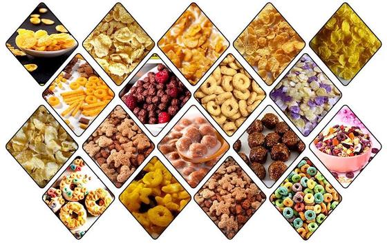 خط إنتاج رقائق الذرة عالي الإنتاج 150 كجم/ساعة مع فولاذ مقاوم للصدأ 304