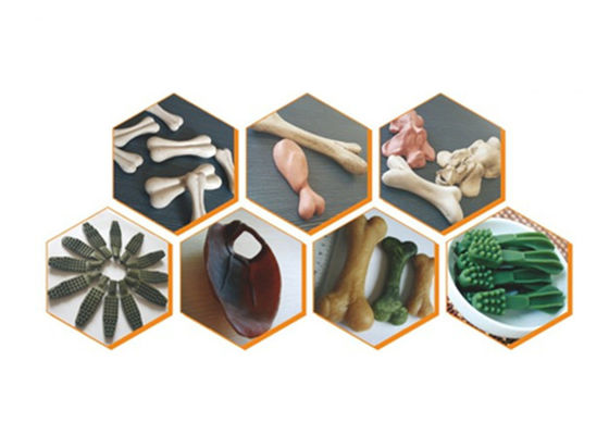 آلة صنع حلوى الكلاب من الفولاذ المقاوم للصدأ لصنع طعام الحيوانات الأليفة عالي السرعة بإنتاجية 30 كجم/ساعة