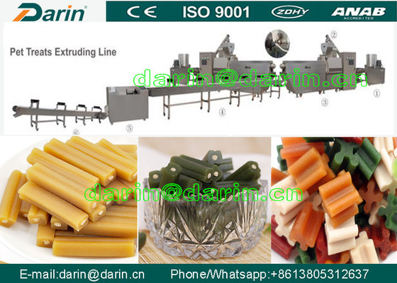 عظام صغيرة الكلب يعامل الوجبات الخفيفة خط تجهيز الأغذية، تويست الكلب الغذاء صانع آلة