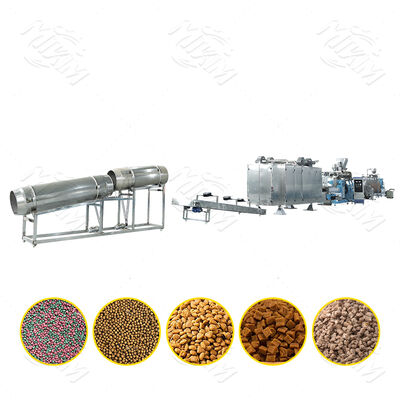 Floating Fish Feed Extrusion Machinery Twin Screw Fish Food Pellet Make Extruder
