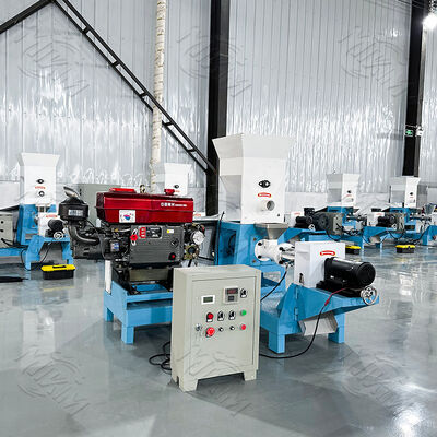 آلة صنع حبيبات علف الأسماك العائمة بمحرك ديزل MIKIM، آلات صنع الحبيبات لعلف الحيوانات والأسماك، مناسبة لجميع السيناريوهات الخارجية/الخالية من الكهرباء، تعمل بالديزل لمزيد من الموثوقية!