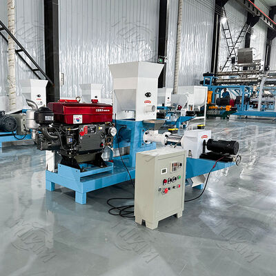 آلة صنع حبيبات علف الأسماك العائمة بمحرك ديزل MIKIM، آلات صنع الحبيبات لعلف الحيوانات والأسماك، مناسبة لجميع السيناريوهات الخارجية/الخالية من الكهرباء، تعمل بالديزل لمزيد من الموثوقية!