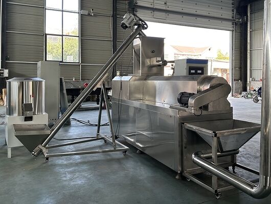 500-800kg / h جديدة الفولاذ المقاوم للصدأ مزدوج المسمار عائمة تغذية الأسماك الكريات محرك طحن للأسماك بركة المائية معالجة الغذاء التنظيف الذاتي التلقائي الكامل