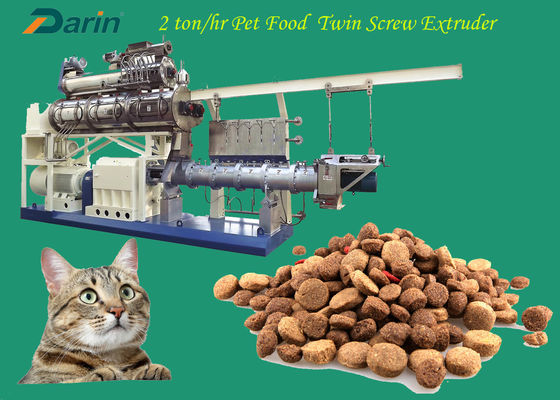 آلة بثق أغذية الحيوانات الأليفة الجافة 3 طن / ساعة لتربية الكلاب