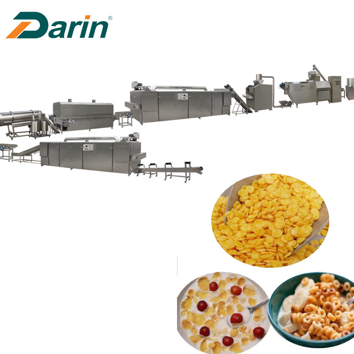 200-300kg / hr خط إنتاج رقائق الذرة / آلة صنع رقائق الذرة مع CE