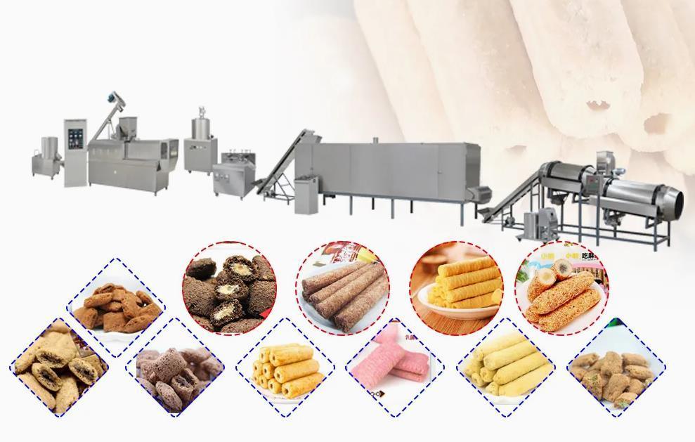 آلة صنع رقائق الذرة SS304 / آلة البثق المنتفخ 2150 * 1500 * 2300