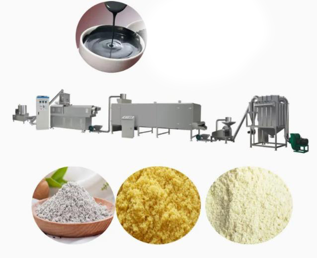 محطة إنتاج مسحوق غذائي أوتوماتيكية بالكامل لأطعمة الأطفال 120-150kg/h