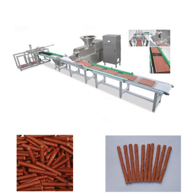 شرائط لحوم الكلاب خط بثق البثق البارد لآلة تقطيع الطعام للكلاب