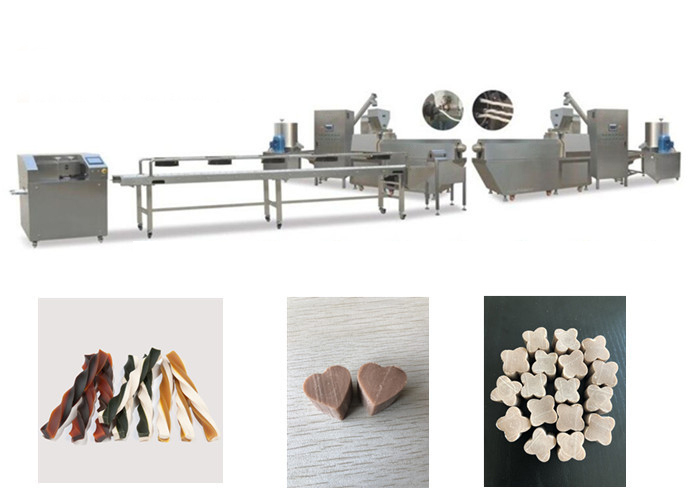 تطور التوأم لون الكلب وجبات خفيفة الحيوانات الأليفة ماكينة مضغ إنتاج الغذاء