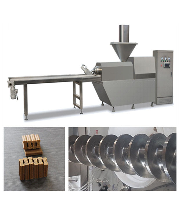 التلقائي أغذية الحيوانات الأليفة خط إنتاج مادة الفولاذ المقاوم للصدأ الحيوانات الأليفة وجبة خفيفة آلة اللحوم