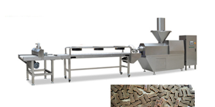 خط إنتاج أغذية الحيوانات الأليفة Jerky Pet Food Line 300-500kg / hr معدات تصنيع أغذية الكلاب