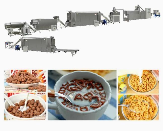 الإفطار الحبوب كورن فليكس آلات مع سعة كبيرة 120-300kg / ساعة