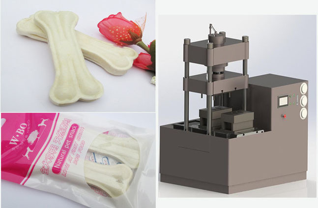 شنايدر البقر الكهربائي 60 طن قوالب مزدوجة شاشة اللمس راوهايد العظام العظام الكلب صانع