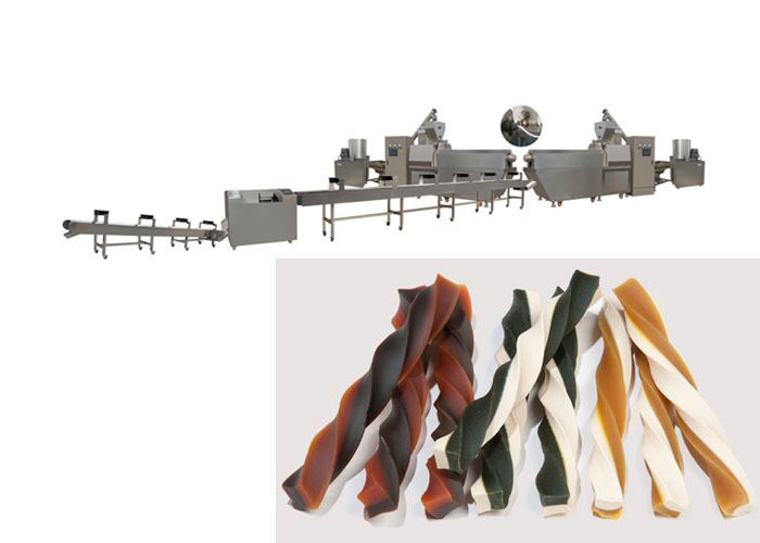 لحوم البقر الطبيعي العصي الكلب الغذاء ماكينة آلة الأسنان يعامل المنتج واحد برغي الطارد خط