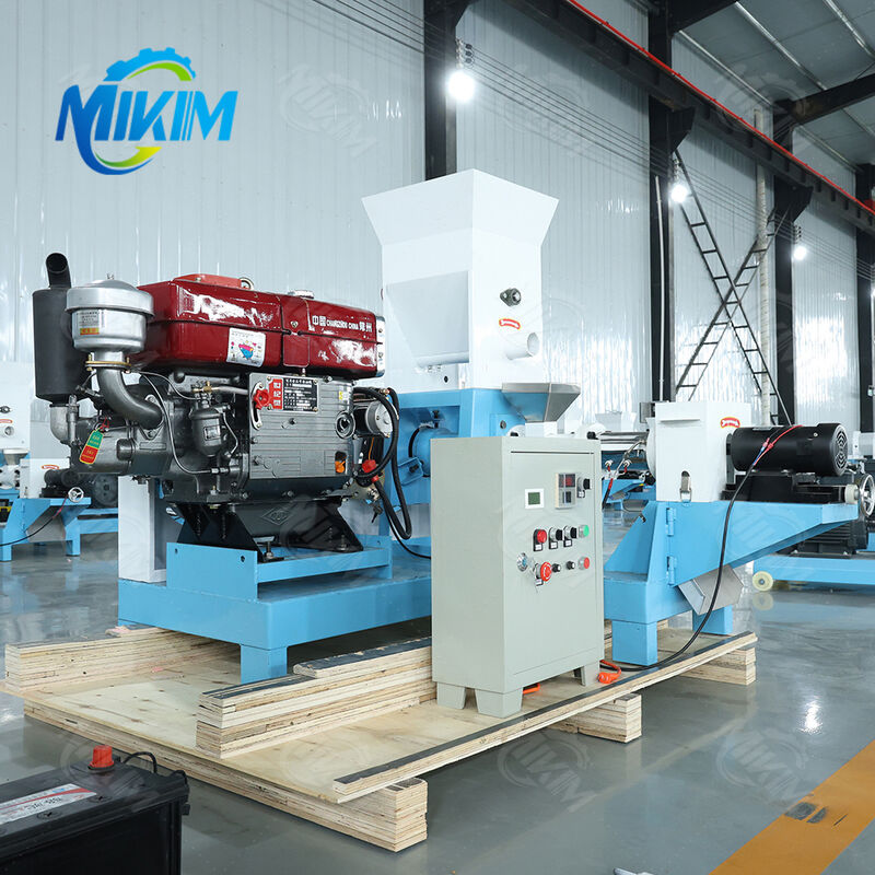 MIKIM محرك الديزل 20-50 كجم/ساعة أعلاف الأسماك العائمة ماكينة صنع الباليتات 5.5KW تخصيص الجهد المحرك أعلاف الأسماك ماكينة صنع الباليتات
